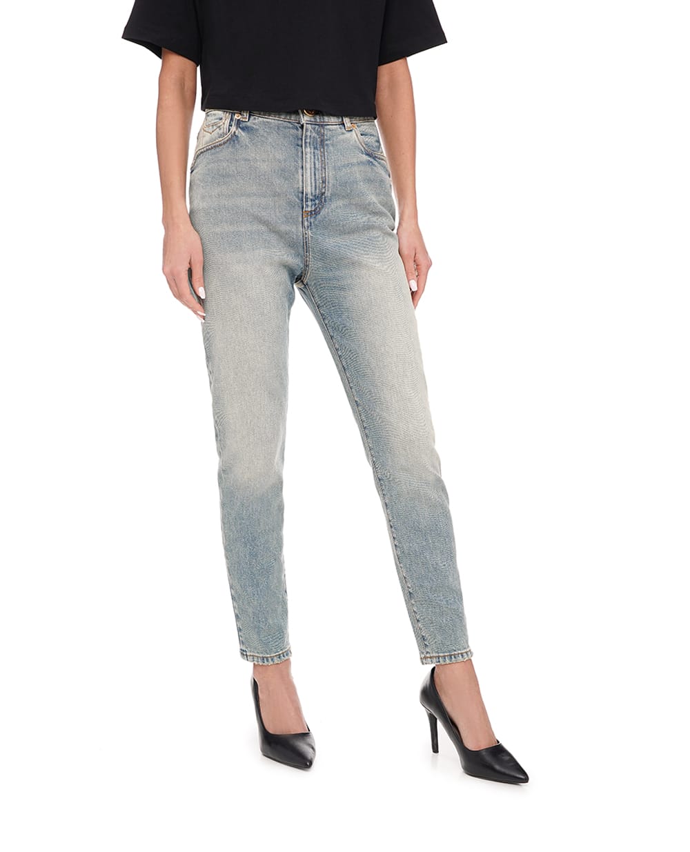 Джинси Balmain CF1MG020DE04, блакитний колір • Купити в інтернет-магазині Kameron