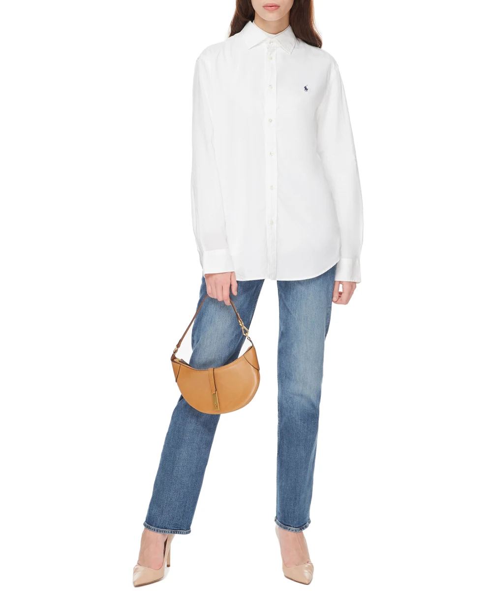 Шкіряна сумка Polo ID Shoulder Bag Mini Polo Ralph Lauren 428871248003, бежевий колір • Купити в інтернет-магазині Kameron