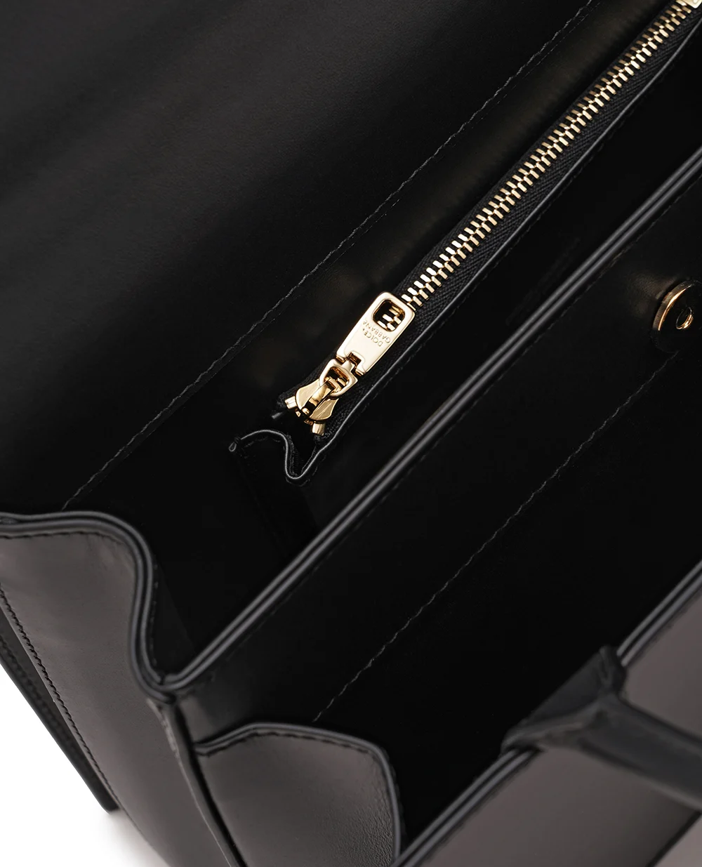 Шкіряна сумка 3.5 Handbag Dolce&Gabbana BB7587-AW576, чорний колір • Купити в інтернет-магазині Kameron