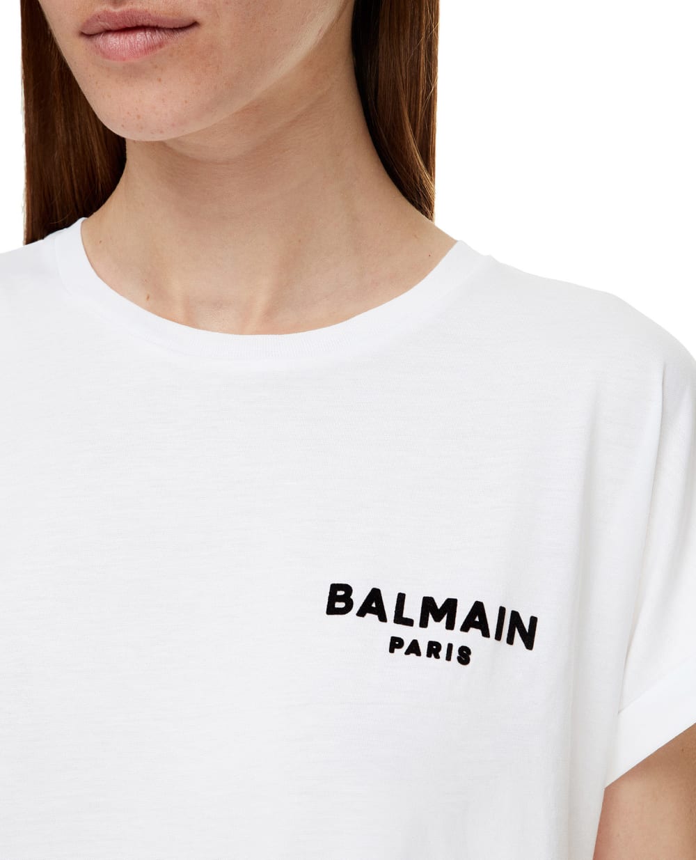 Футболка Balmain UF11351I382, белый цвет • Купить в интернет-магазине Kameron