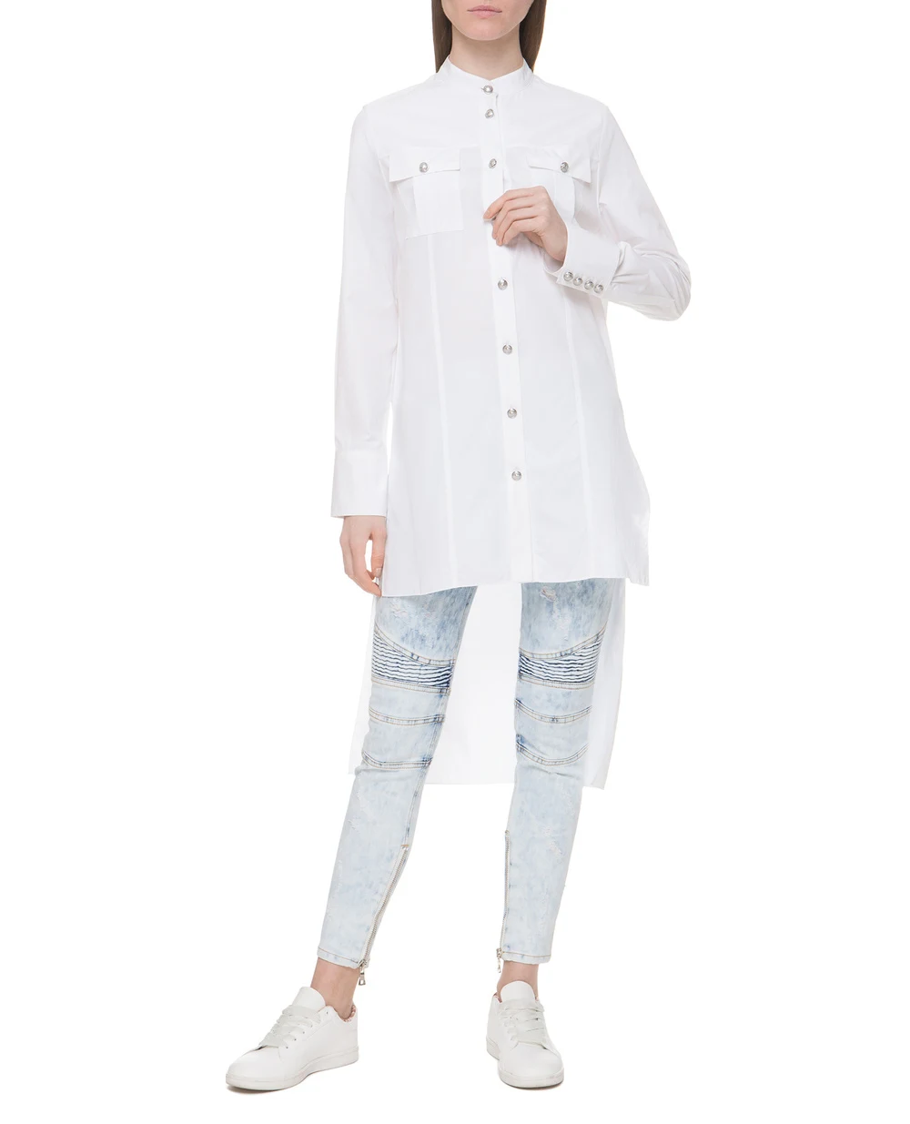 Рубашка Balmain RF02340124C, белый цвет • Купить в интернет-магазине Kameron
