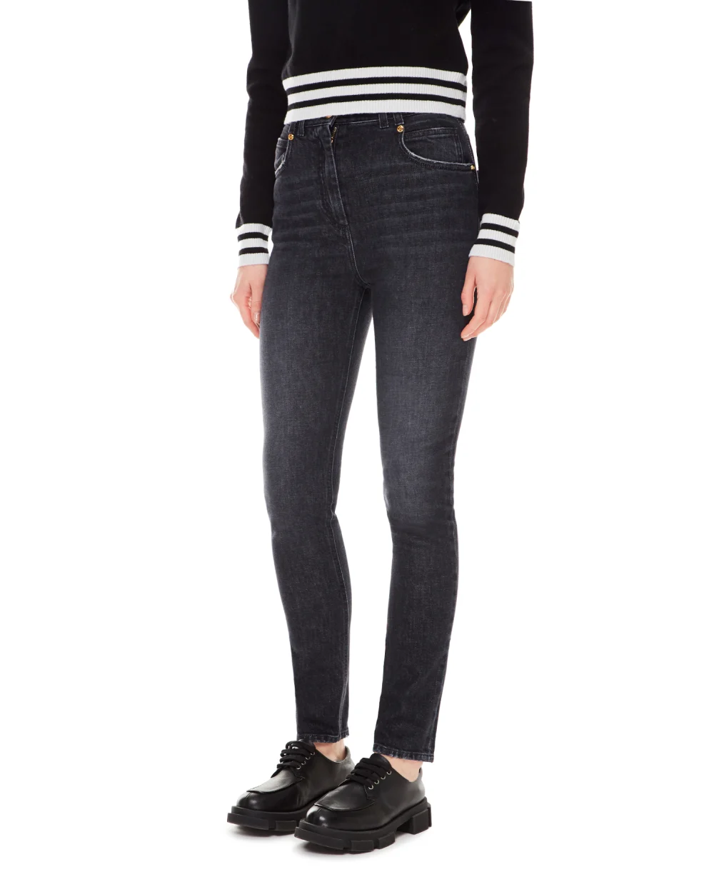 Джинсы Balmain XF1MF000DB72, серый цвет • Купить в интернет-магазине Kameron