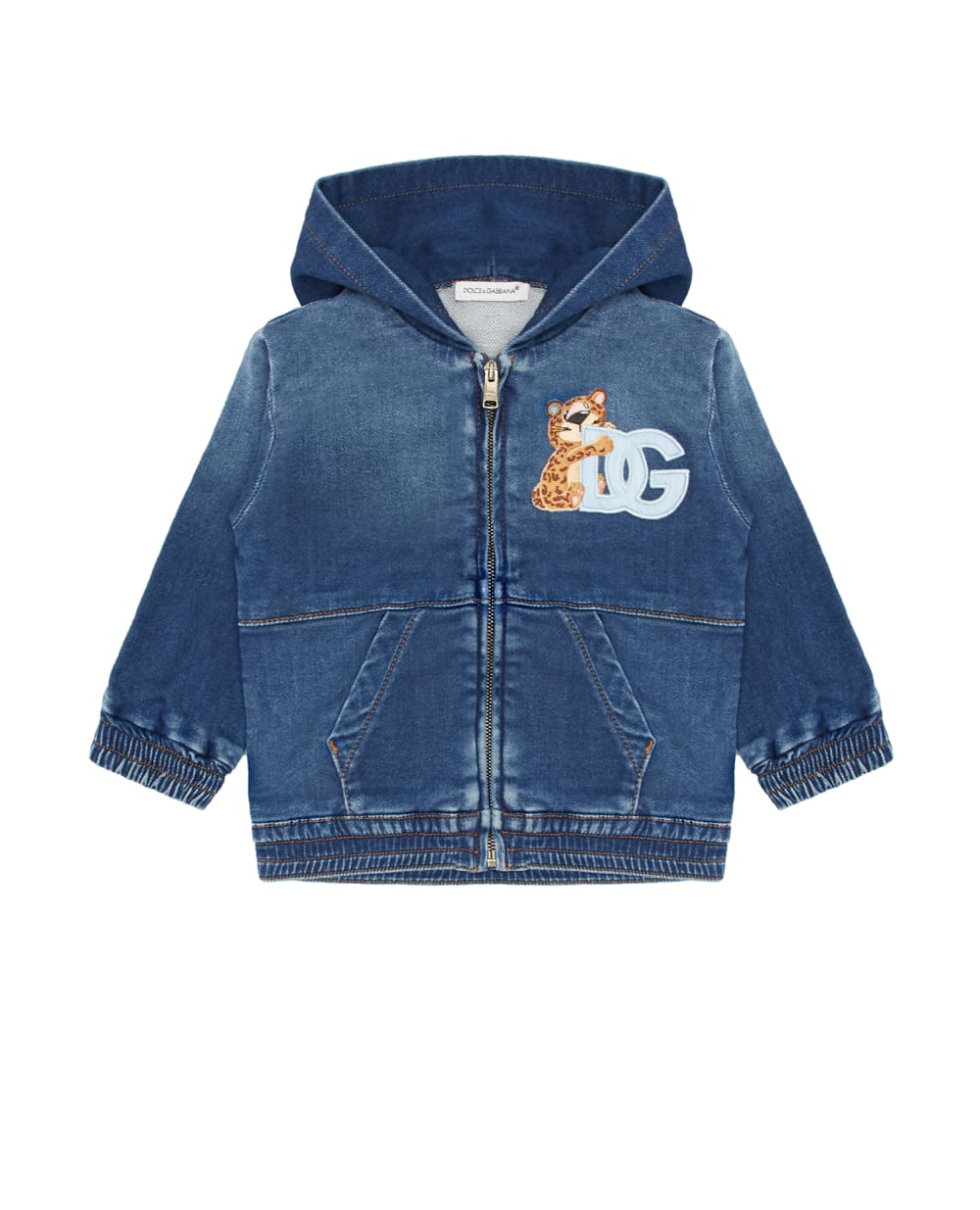 Дитяча джинсова толстовка (костюм) Dolce&Gabbana Kids L1JWGI-G7HX4, синій колір • Купити в інтернет-магазині Kameron