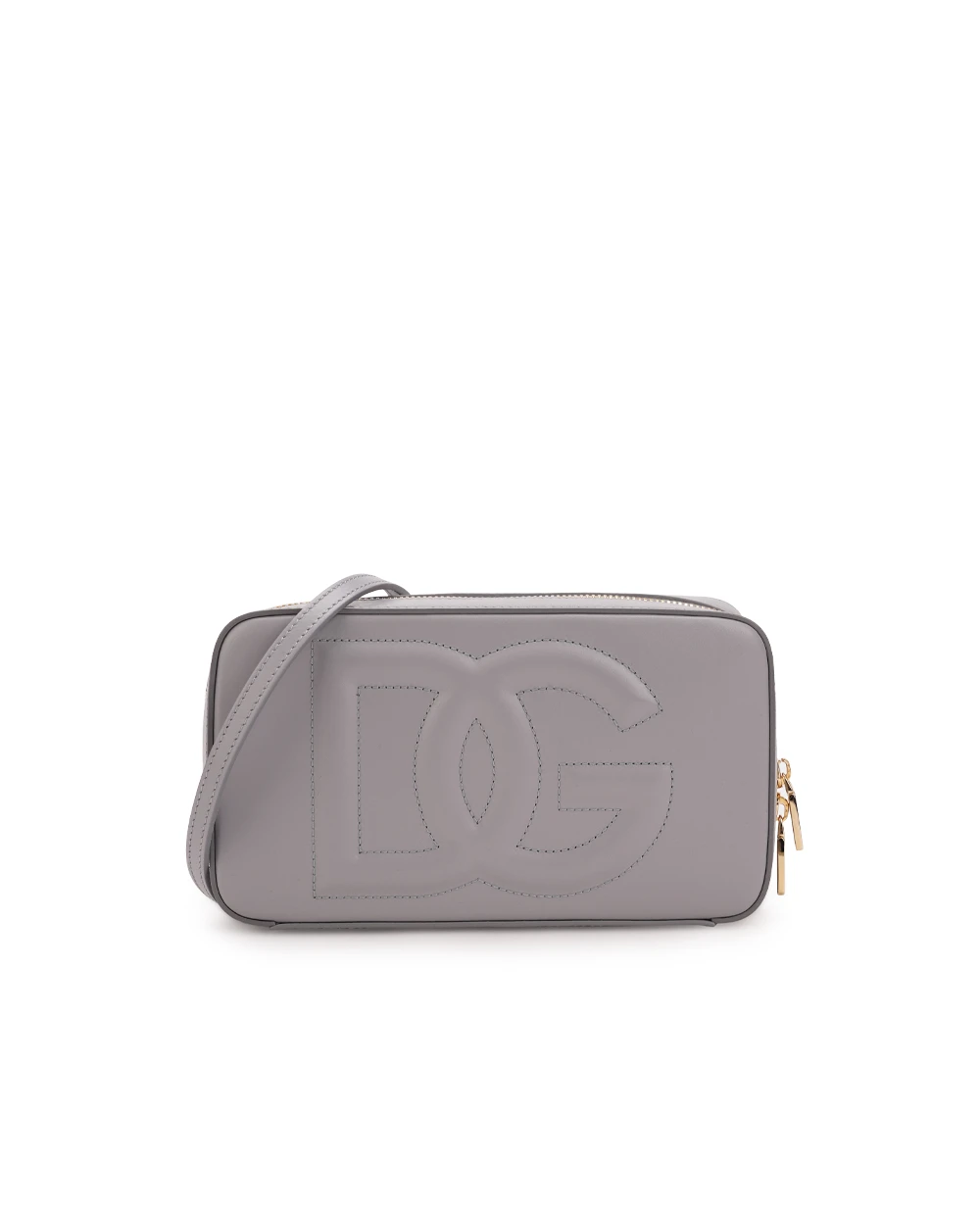 Кожаная сумка DG Logo Small Dolce&Gabbana BB7289-AW576, серый цвет • Купить в интернет-магазине Kameron