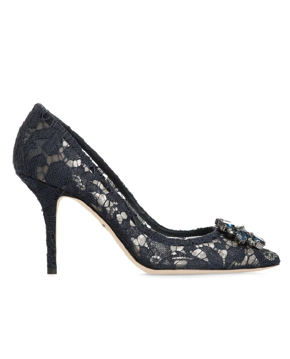 Мереживні човники Rainbow Lace Dolce&Gabbana CD0101-AL198, темно-синій колір • Купити в інтернет-магазині Kameron