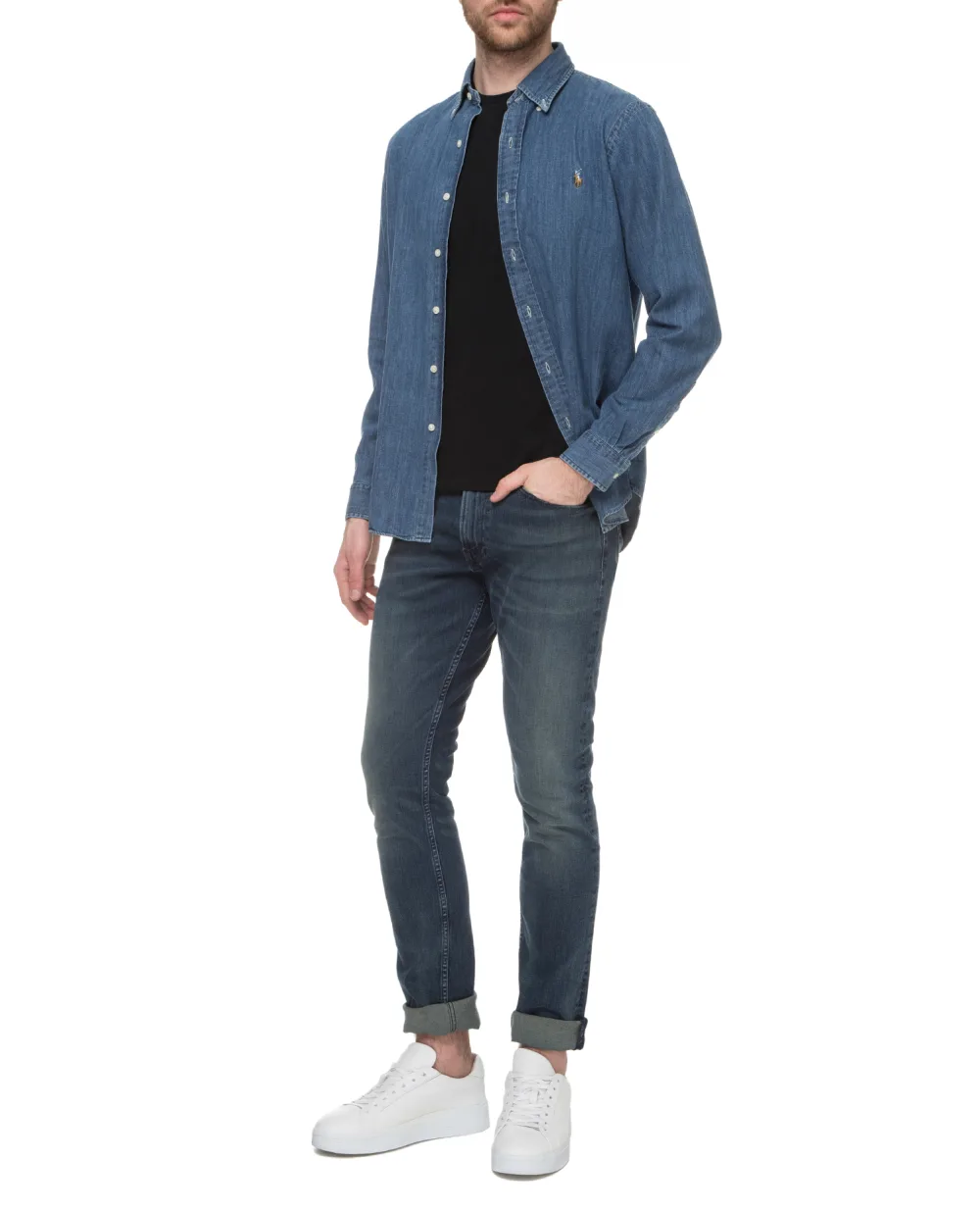 Футболка Polo Ralph Lauren 710680785001, черный цвет • Купить в интернет-магазине Kameron