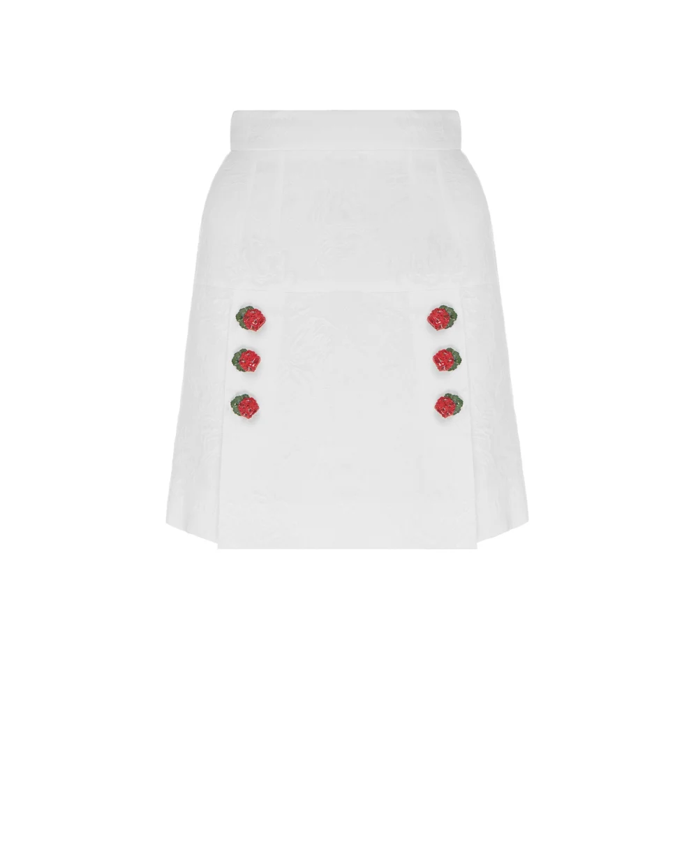 Жаккардовая юбка Dolce&Gabbana F4A8DT-FJMO4, белый цвет • Купить в интернет-магазине Kameron