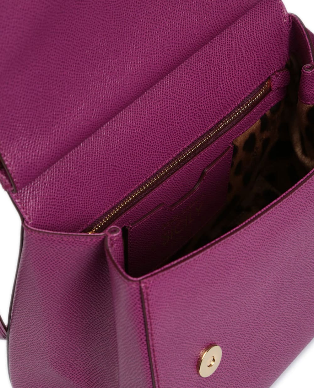 Кожаная сумка Sicily Medium Dolce&Gabbana BB6002-A1001FW18, фиолетовый цвет • Купить в интернет-магазине Kameron