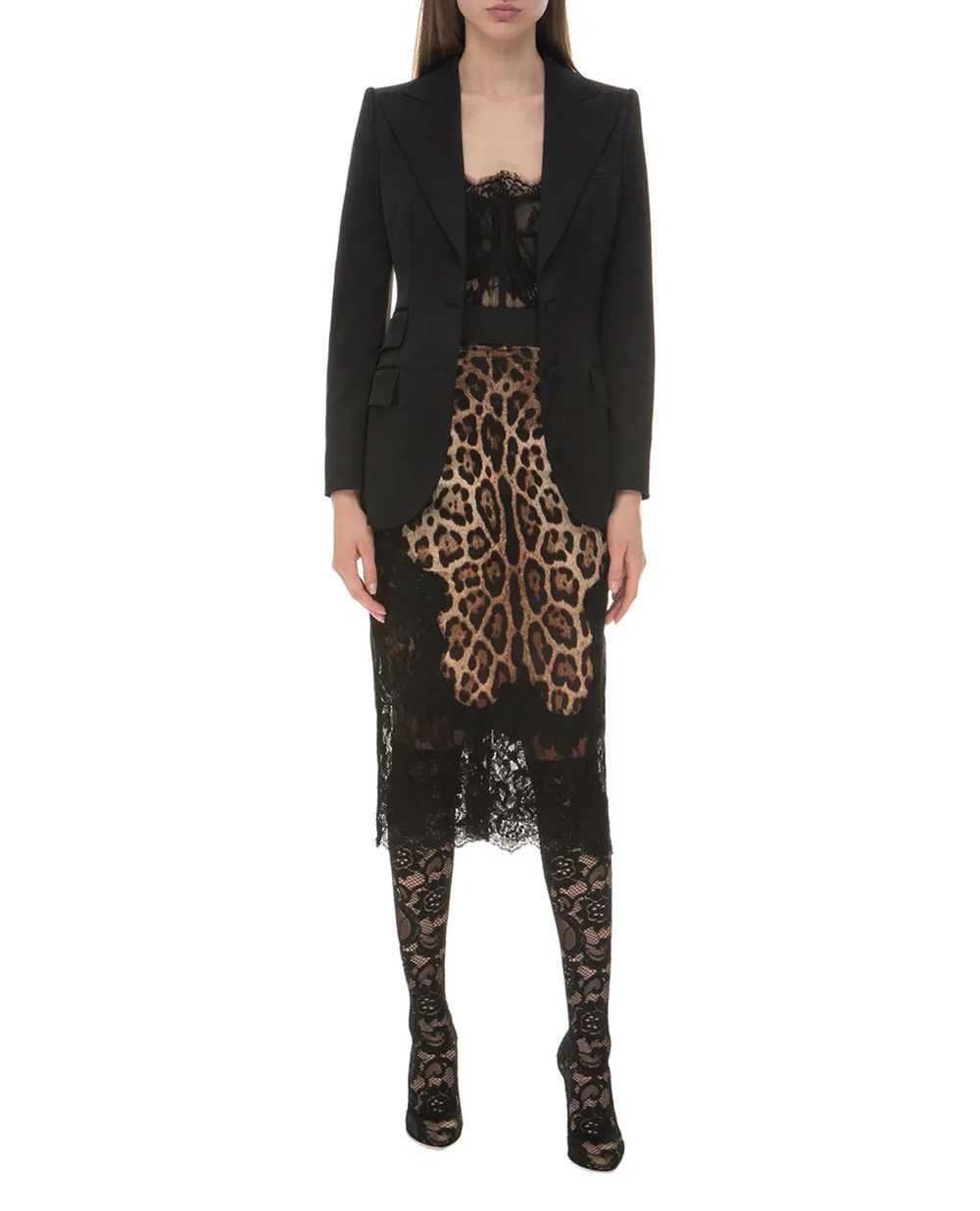 Спідниця Dolce&Gabbana F4BHCT-FSAXY, чорний колір • Купити в інтернет-магазині Kameron