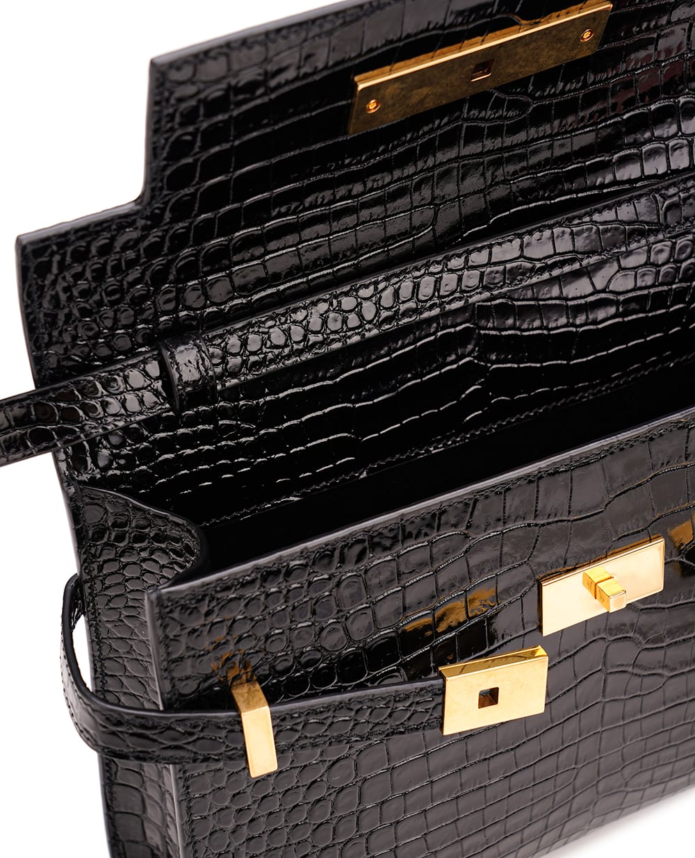 Кожаная сумка Manhattan Small Saint Laurent 675626-DND0W, черный цвет • Купить в интернет-магазине Kameron