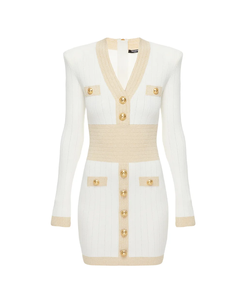 Сукня Balmain AF1R8060KD74-S, білий колір • Купити в інтернет-магазині Kameron