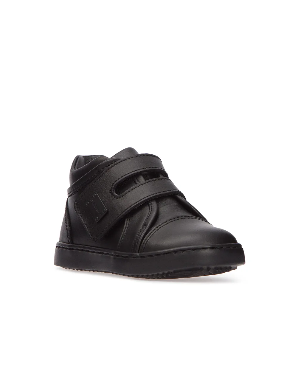 Детские кожаные хайтопы Dolce&Gabbana Kids DN0091-A3444, черный цвет • Купить в интернет-магазине Kameron