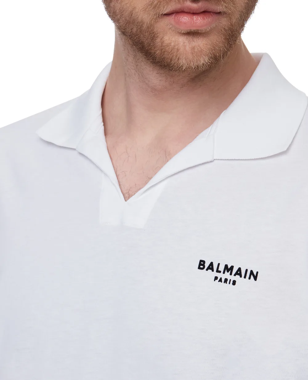 Поло Balmain VH1GB005B069, белый цвет • Купить в интернет-магазине Kameron