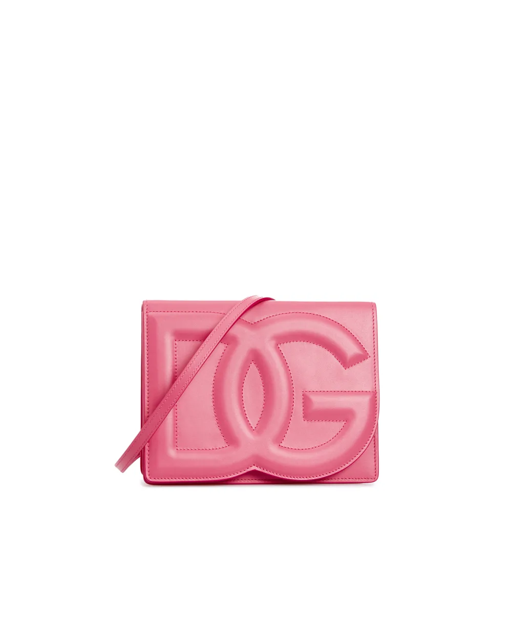 Кожаная сумка DG Logo Small Dolce&Gabbana BB7287-AW576, розовый цвет • Купить в интернет-магазине Kameron
