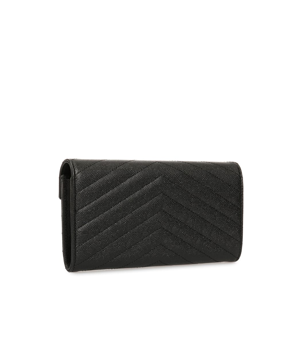 Кожаный кошелек Monogram Saint Laurent 372264-BOW01-, черный цвет • Купить в интернет-магазине Kameron