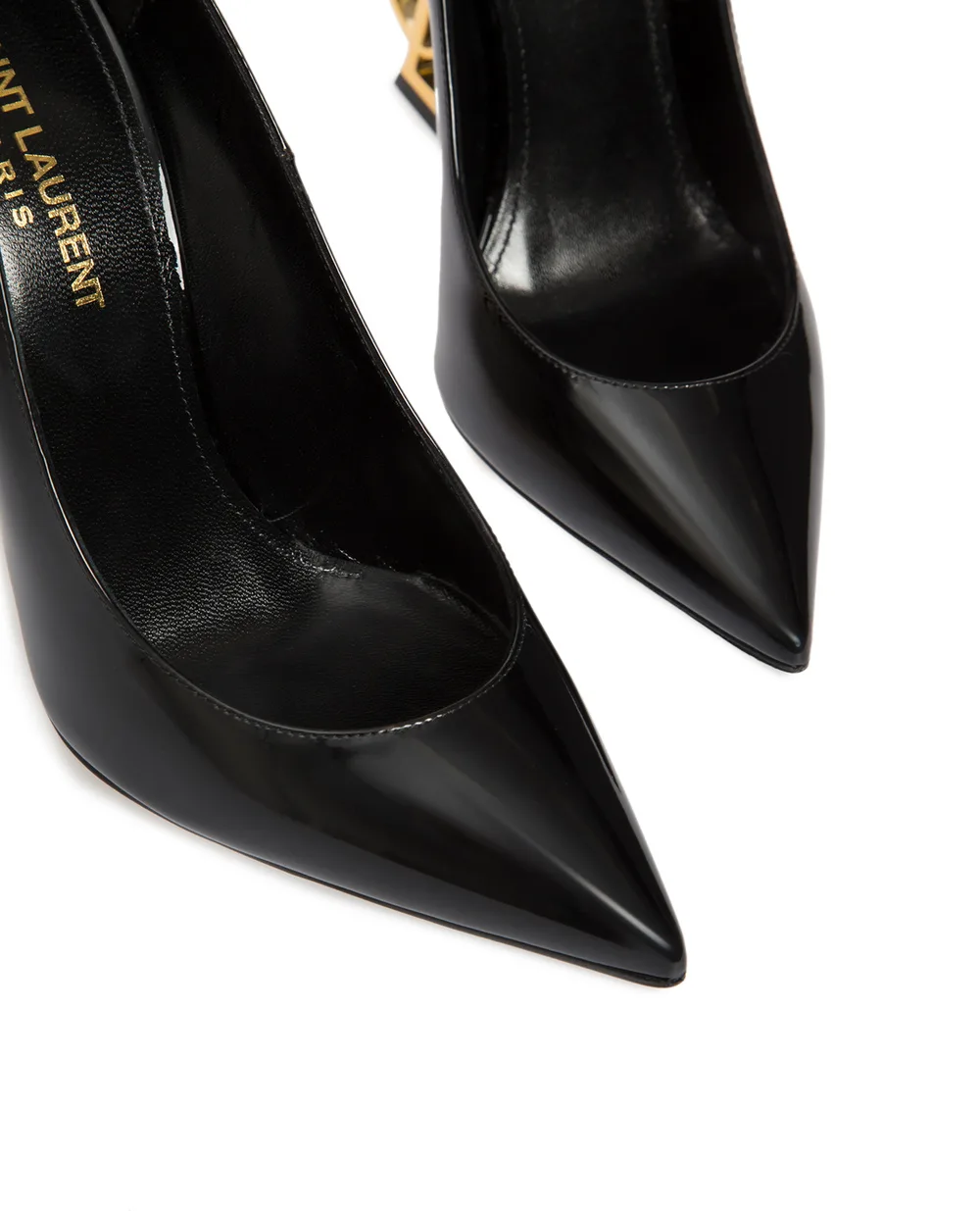 Кожаные лодочки Opyum Saint Laurent 472011-0NPKK-, черный цвет • Купить в интернет-магазине Kameron