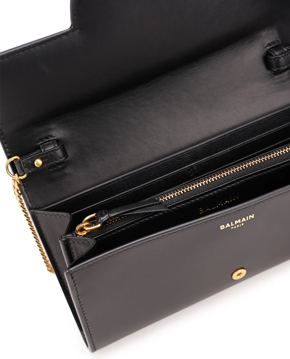 Кожаная сумка B-Buzz Wallet Balmain DN1ON197LAVE, черный цвет • Купить в интернет-магазине Kameron