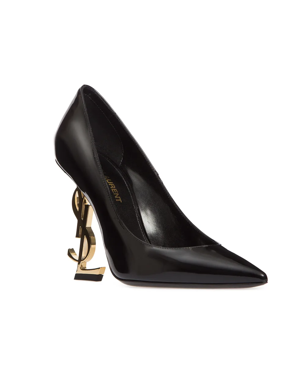 Кожаные лодочки Opyum Saint Laurent 472011-0NPKK-, черный цвет • Купить в интернет-магазине Kameron