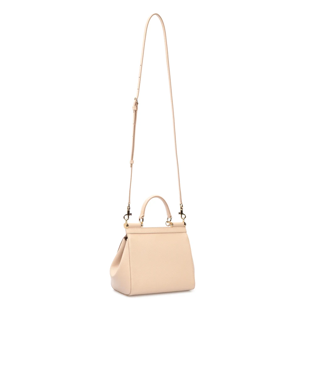 Шкіряна сумка Sicily Medium Dolce&Gabbana BB6003-A1001, бежевий колір • Купити в інтернет-магазині Kameron