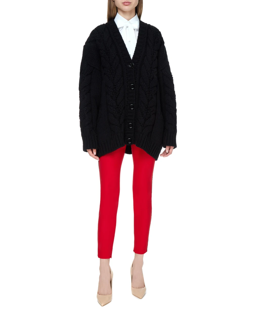 Шерстяной кардиган Dolce&Gabbana FXA80T-JBMD8, черный цвет • Купить в интернет-магазине Kameron
