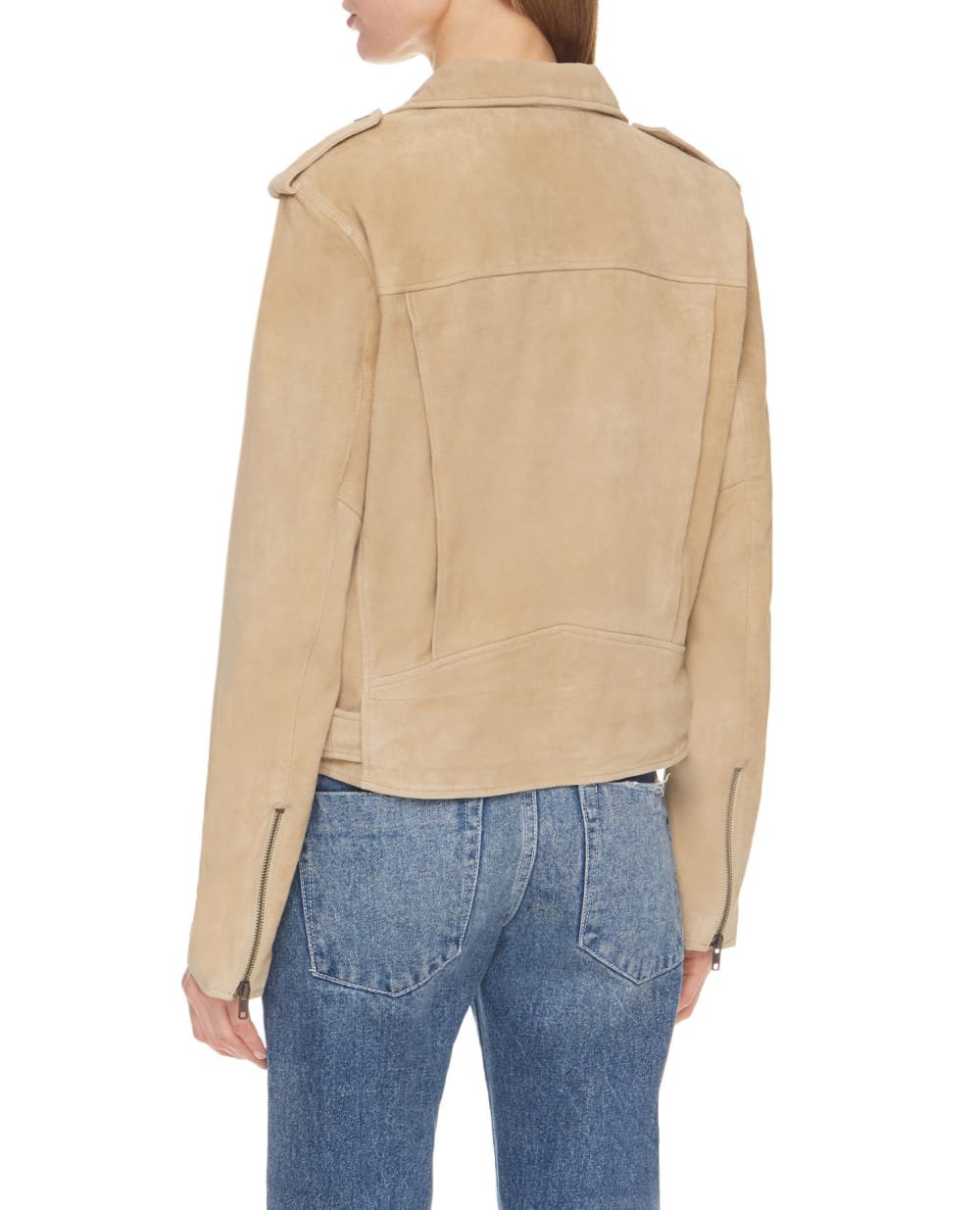 Замшевая косуха Polo Ralph Lauren 211827572001, бежевый цвет • Купить в интернет-магазине Kameron