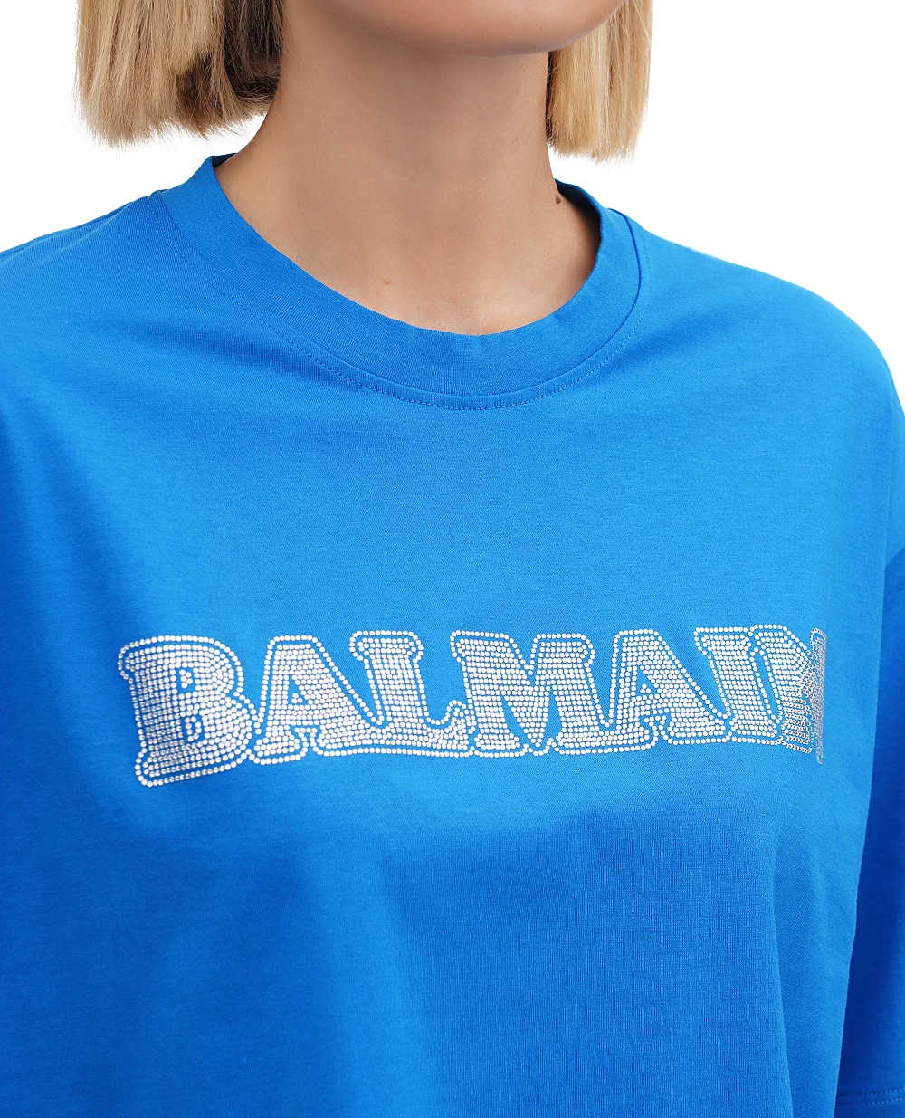 Футболка Balmain BF0EE020BC54, синий цвет • Купить в интернет-магазине Kameron