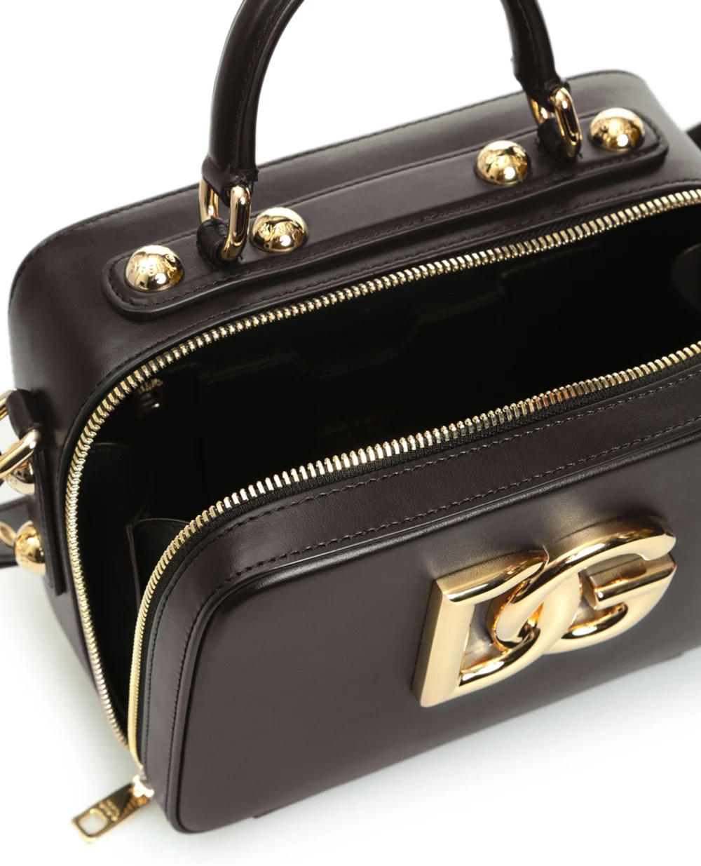 Кожаная сумка 3.5 Dolce&Gabbana BB7092-AW576, черный цвет • Купить в интернет-магазине Kameron