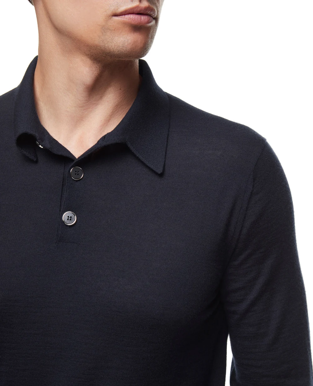 Кашемировое поло Dolce&Gabbana GX619T-JAWND, темно-синий цвет • Купить в интернет-магазине Kameron