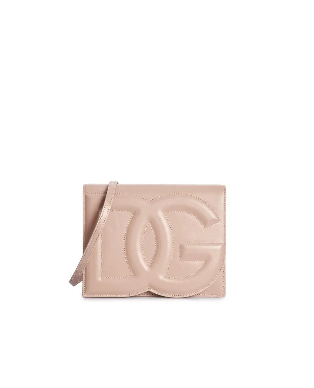 Кожаная сумка DG Logo Small Dolce&Gabbana BB7287-AW576, розовый цвет • Купить в интернет-магазине Kameron