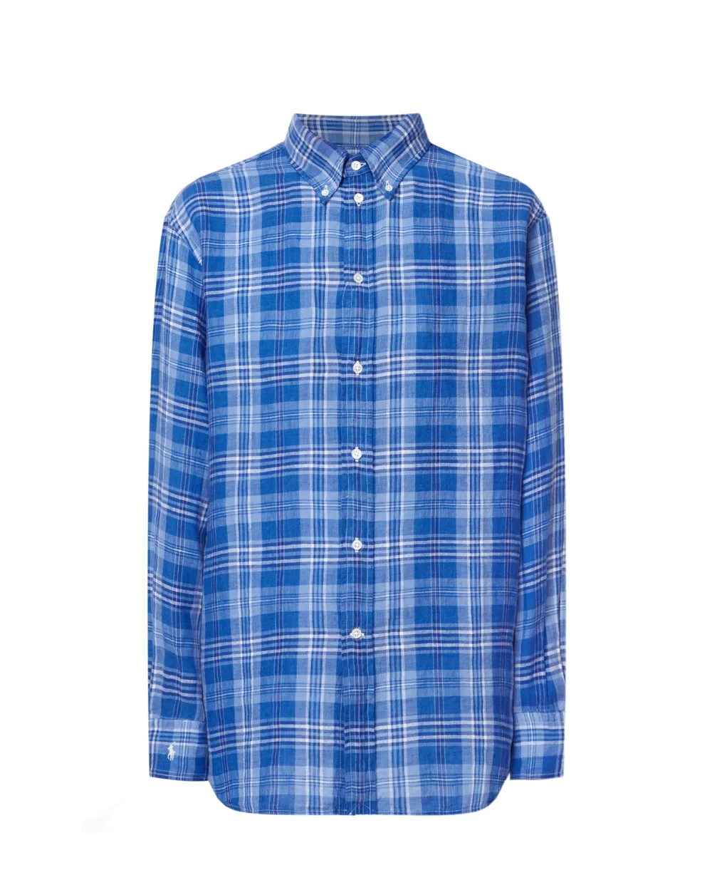 Льняная рубашка Polo Ralph Lauren 211892369002, синий цвет • Купить в интернет-магазине Kameron