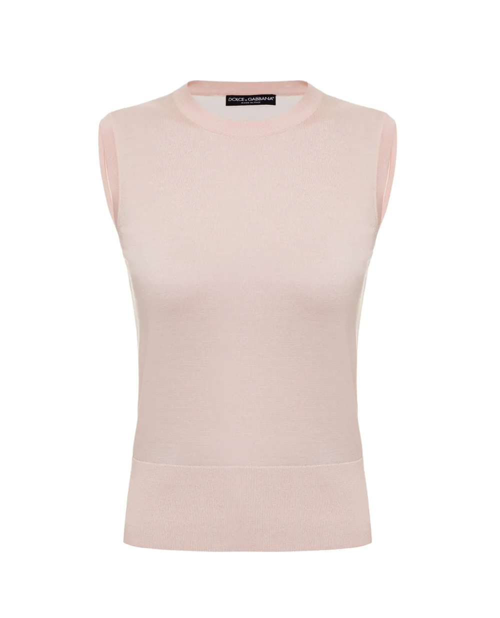Шелковый топ Dolce&Gabbana FX843T-JASMX, розовый цвет • Купить в интернет-магазине Kameron