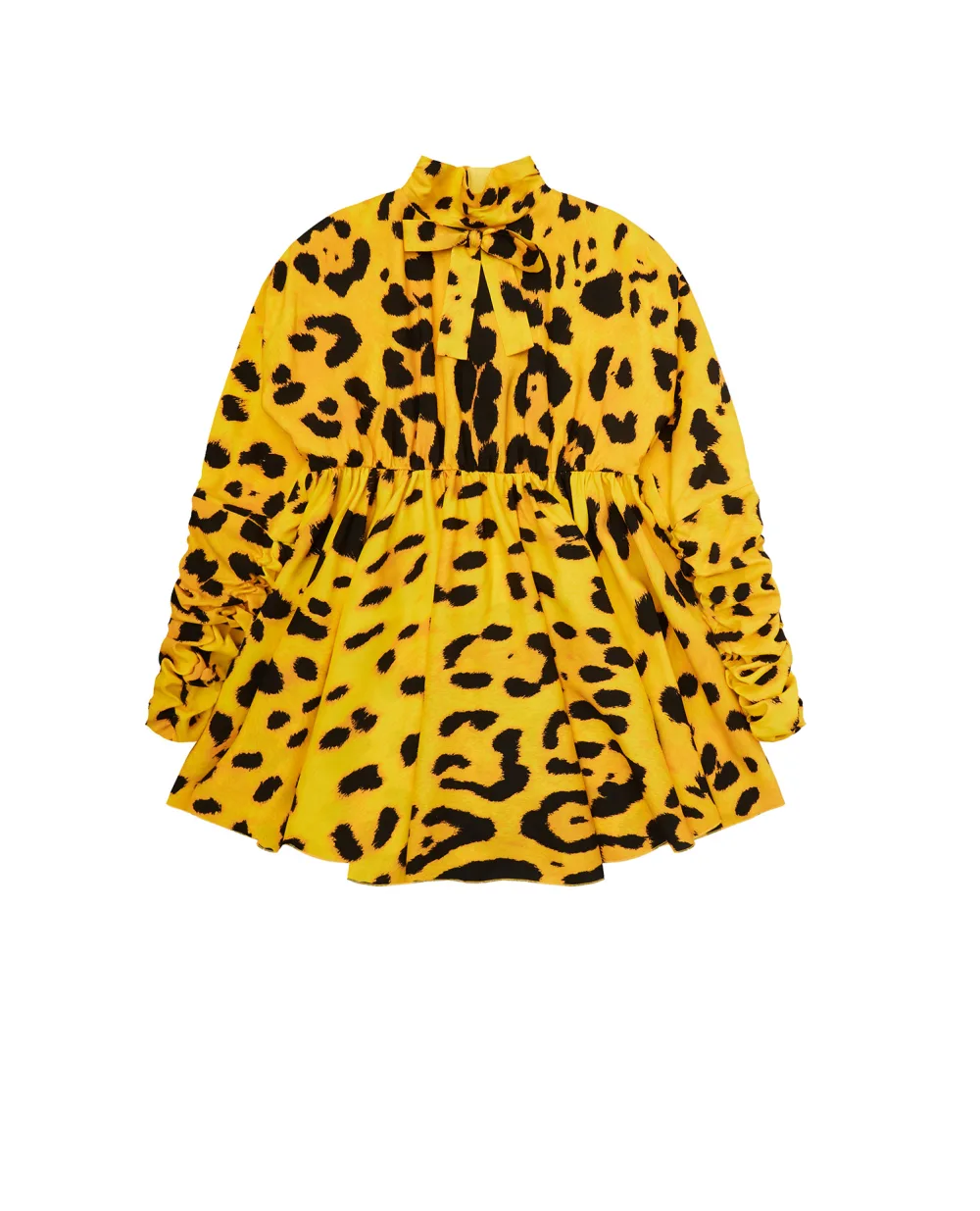 Шелковое платье Dolce&Gabbana Kids L52DX7-FSA2F-B, желтый цвет • Купить в интернет-магазине Kameron