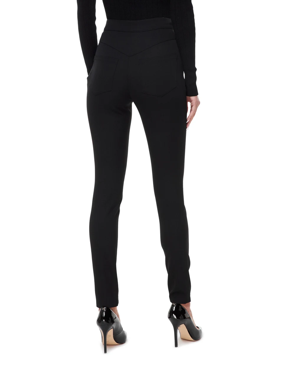 Шерстяные брюки Balmain BF1PD010WB01, черный цвет • Купить в интернет-магазине Kameron
