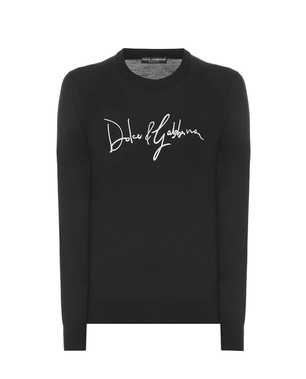 Вовняний джемпер Dolce&Gabbana GX526Z-JBVF8, чорний колір • Купити в інтернет-магазині Kameron