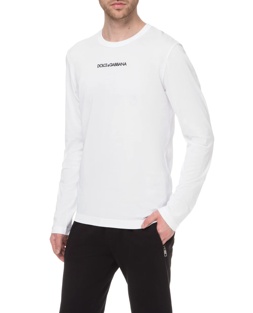 Лонгслив Dolce&Gabbana G8KF6Z-FU7EQ, белый цвет • Купить в интернет-магазине Kameron