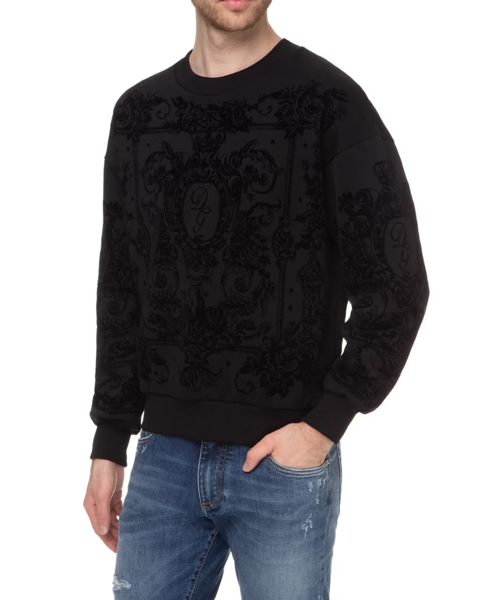 Свитшот Dolce&Gabbana G9PF8T-FU7DU, черный цвет • Купить в интернет-магазине Kameron