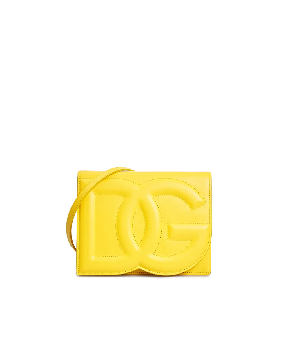 Кожаная сумка DG Logo Small Dolce&Gabbana BB7287-AW576, желтый цвет • Купить в интернет-магазине Kameron
