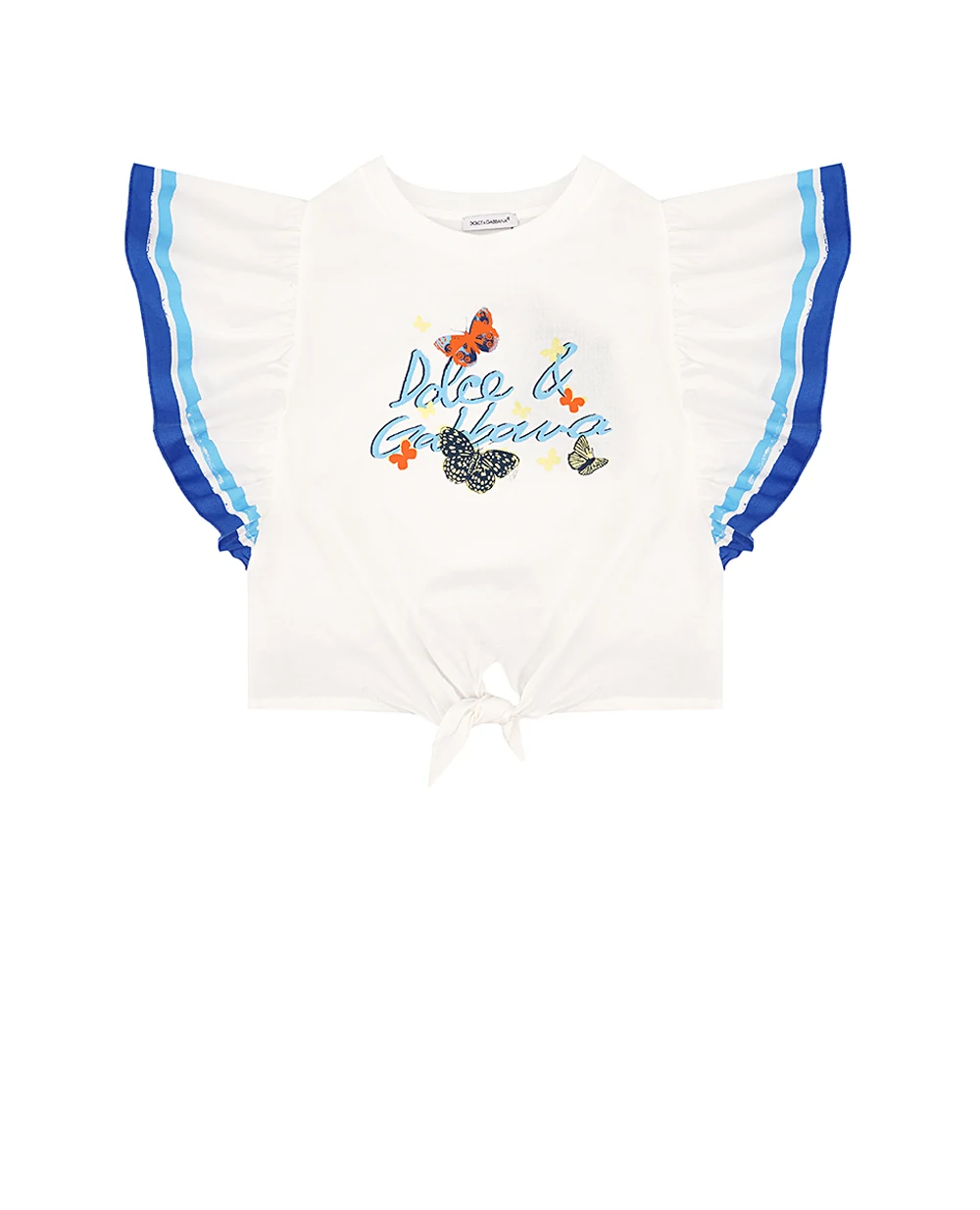 Детский топ Dolce&Gabbana Kids L5JTNS-G7O0L-S, белый цвет • Купить в интернет-магазине Kameron
