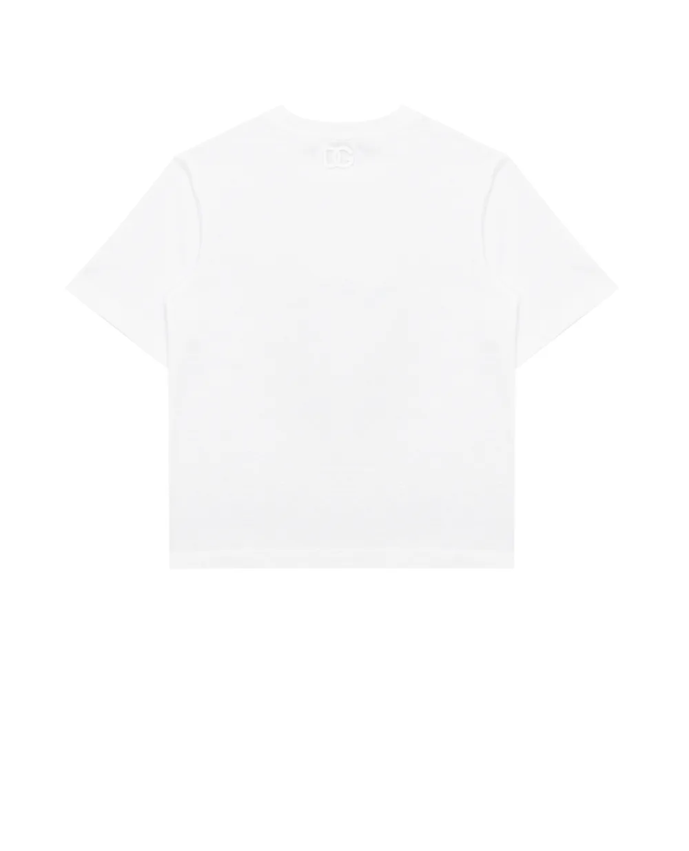 Детская футболка Dolce&Gabbana Kids L5JTAZ-G7XVO-S, белый цвет • Купить в интернет-магазине Kameron