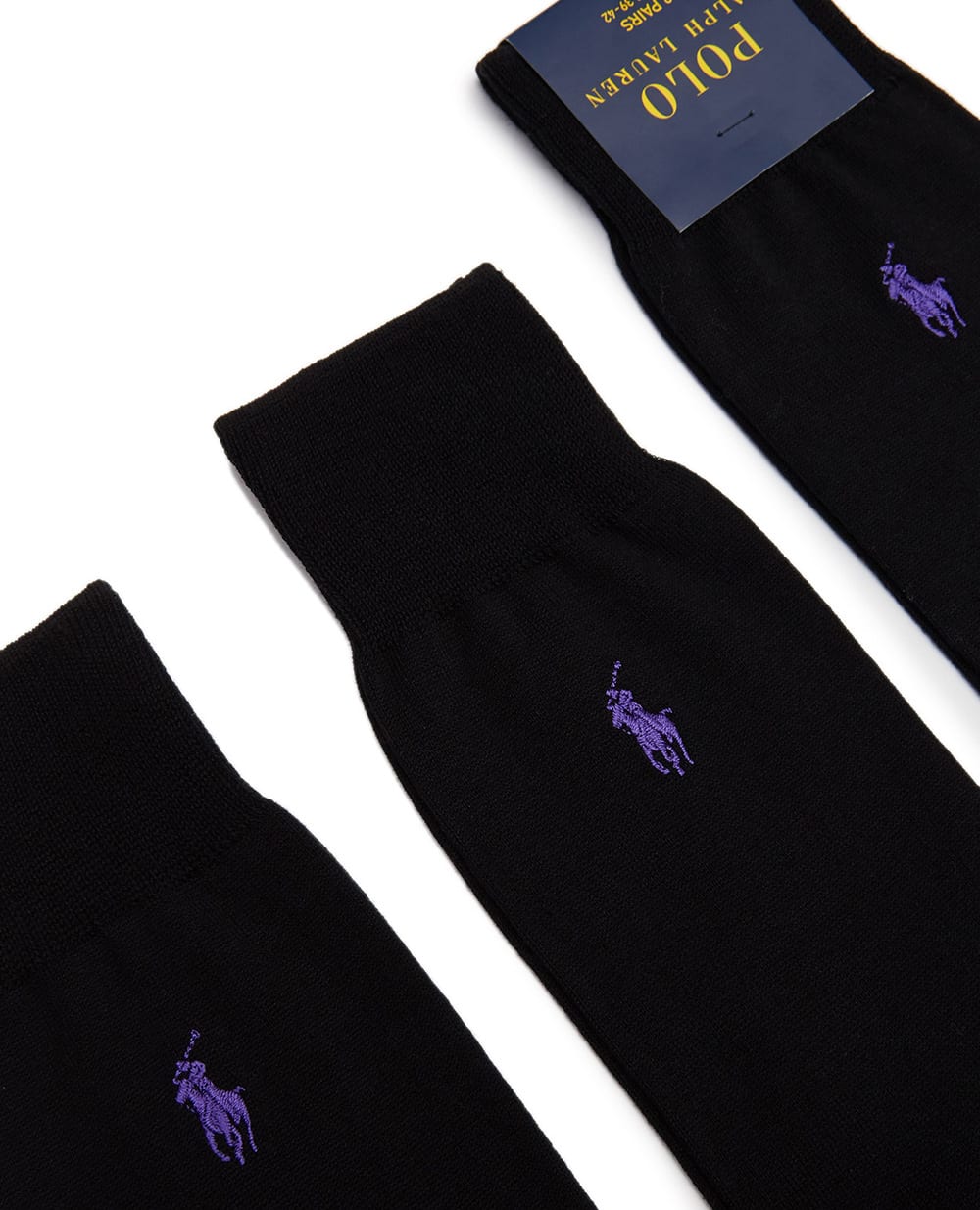 Носки (3 пары) Polo Ralph Lauren 449653635005, черный цвет • Купить в интернет-магазине Kameron