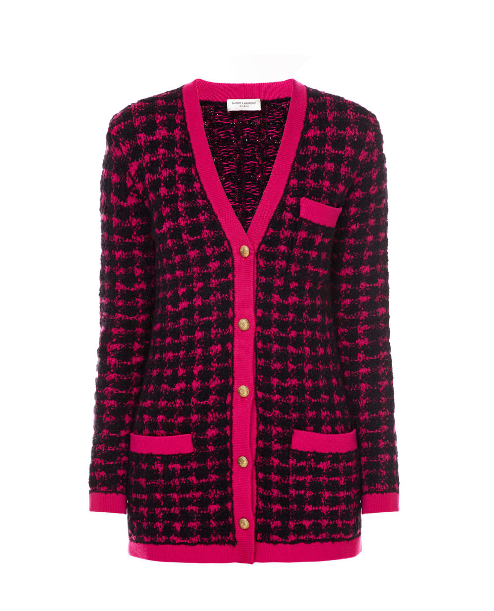 Шерстяной кардиган Saint Laurent 673741-Y75HC, разноцветный цвет • Купить в интернет-магазине Kameron