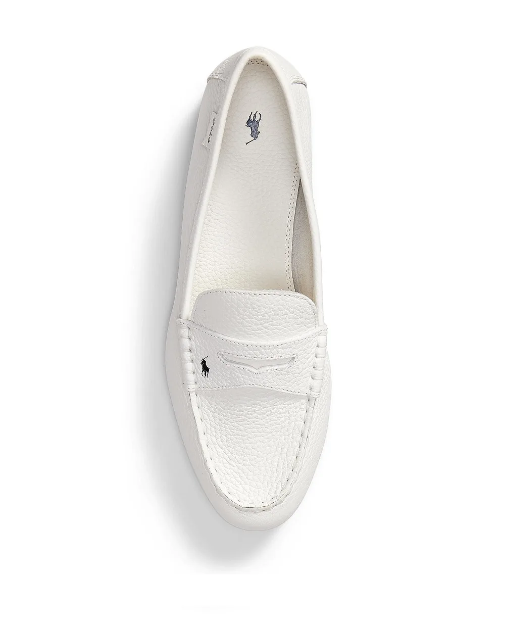 Лофери зі шкіри Polo Ralph Lauren 818P13264001, білий колір • Купити в інтернет-магазині Kameron