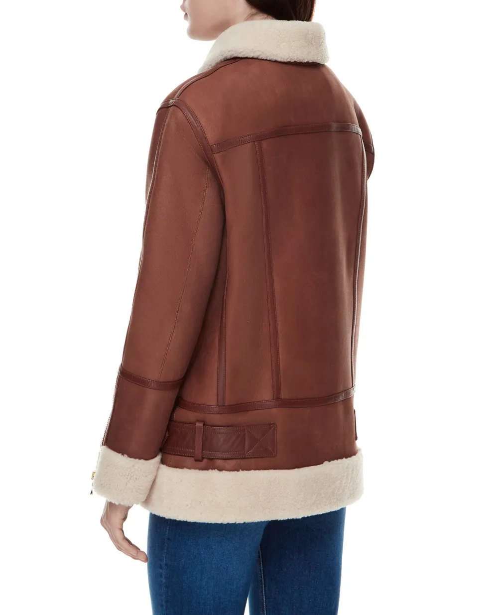 Кожаная дубленка Balmain WF1TH015L160, коричневый цвет • Купить в интернет-магазине Kameron