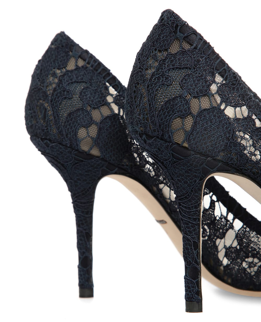 Мереживні човники Rainbow Lace Dolce&Gabbana CD0101-AL198, темно-синій колір • Купити в інтернет-магазині Kameron