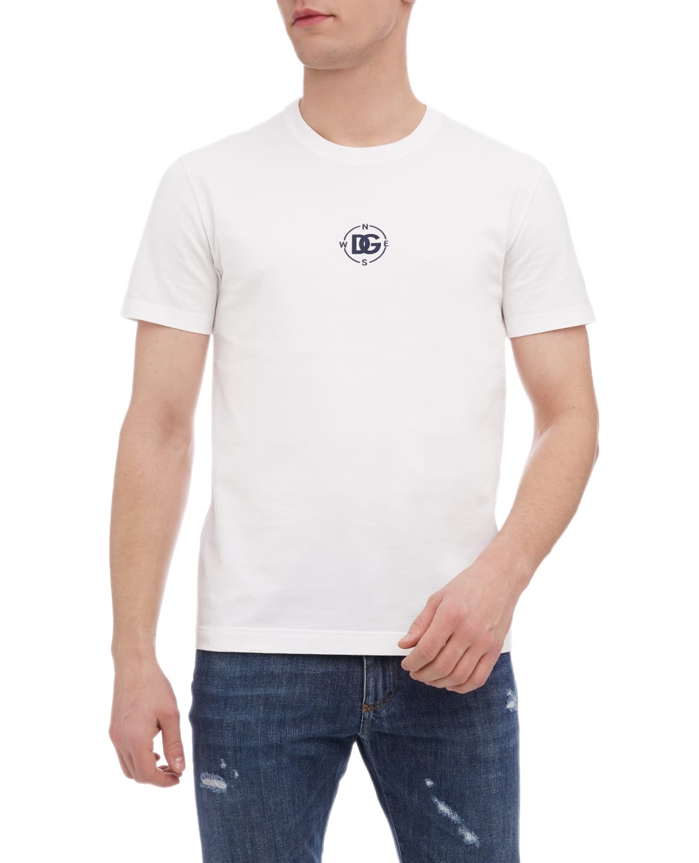 Футболка Dolce&Gabbana G8RN8T-G7M2X, белый цвет • Купить в интернет-магазине Kameron