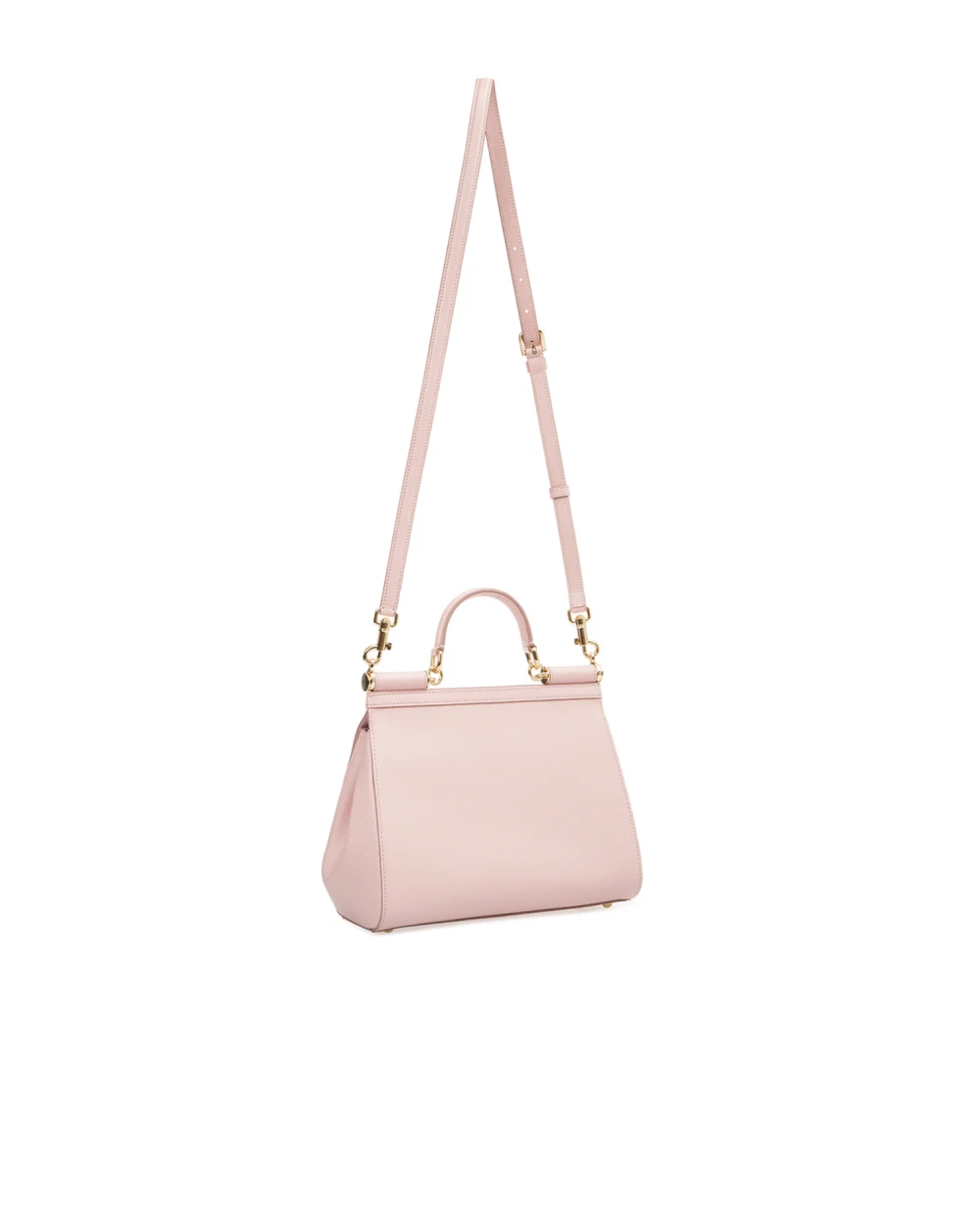 Кожаная сумка Sicily Medium Dolce&Gabbana BB6002-A1001FW18, розовый цвет • Купить в интернет-магазине Kameron