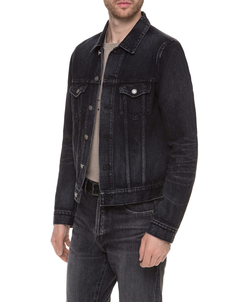 Джинсовая куртка Saint Laurent 579219-YI899, черный цвет • Купить в интернет-магазине Kameron