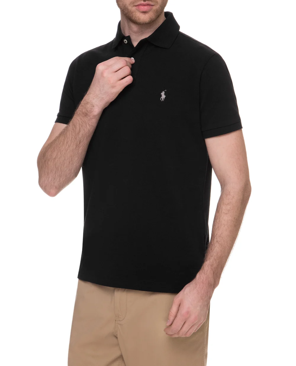 Поло Polo Ralph Lauren 710666998004SS19, черный цвет • Купить в интернет-магазине Kameron