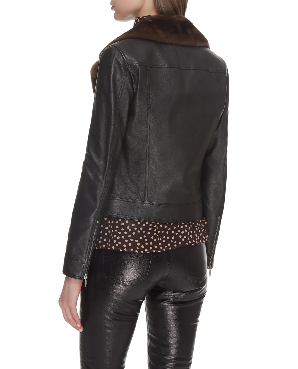 Кожаная косуха Saint Laurent 528452-YCCS2-, черный цвет • Купить в интернет-магазине Kameron