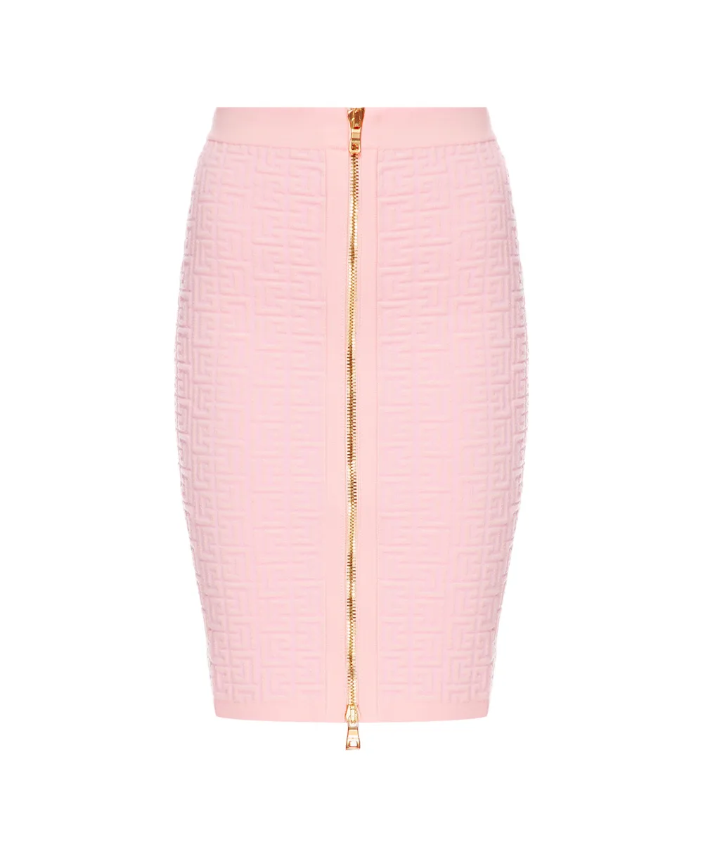 Шерстяная юбка Balmain YF1LC006KB02, розовый цвет • Купить в интернет-магазине Kameron